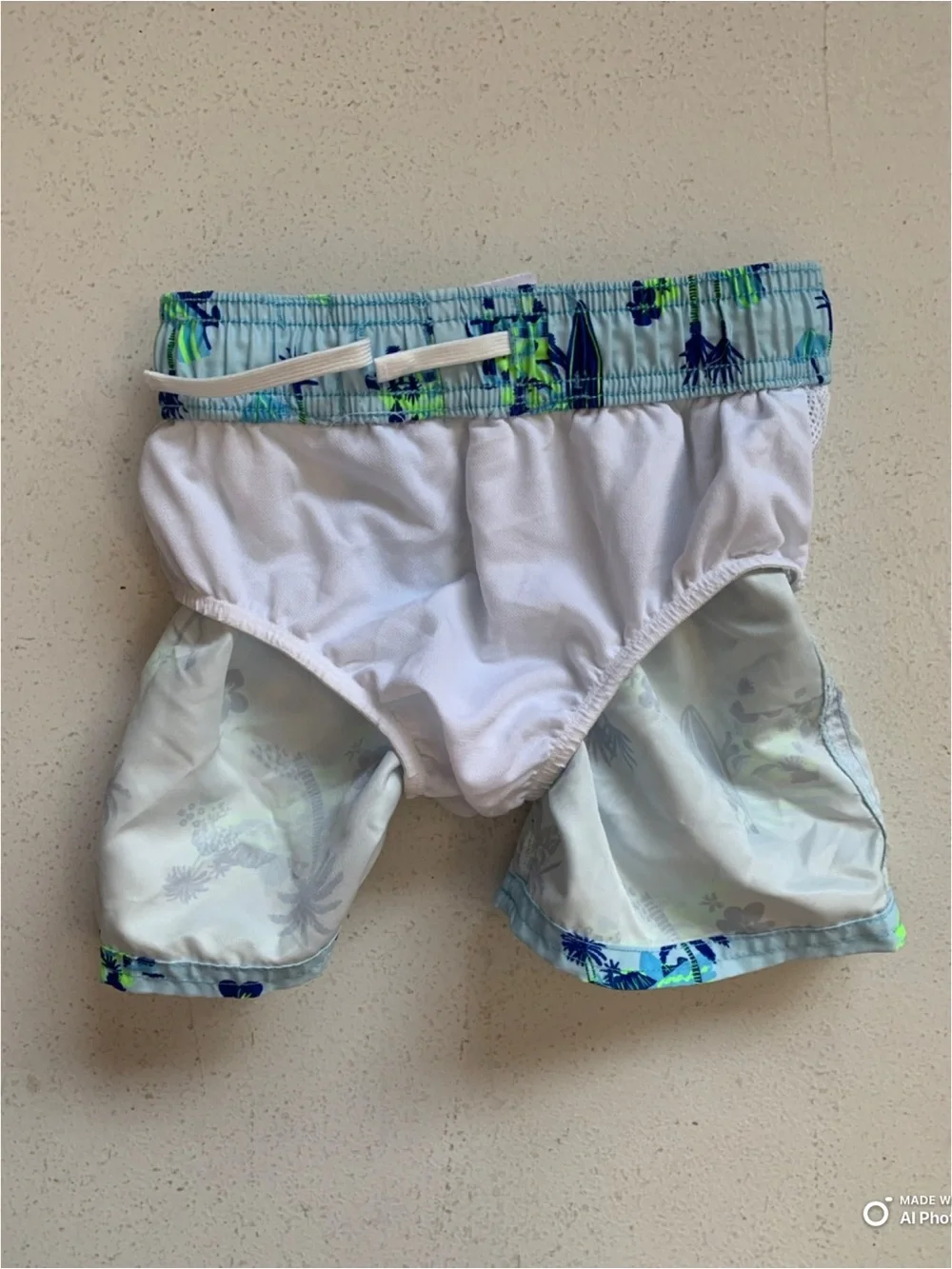 Cat & Jack Toddler Boys Blue Tropical Print Swim Trunks Swimsuit Size 3T NWOT